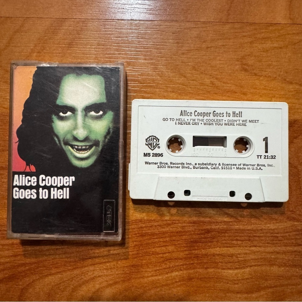 Alice Cooper "Goes To Hell" Cassette Warner Bros. 1976 Tested Vintage USA Made